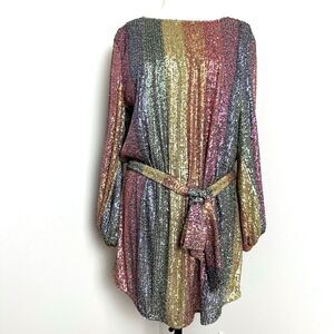 FARM Rio Multicolor Sequin Mini Dress